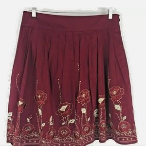 ANTONIO MELANI Havana Nights Embroidered Lined A-Line Skirt